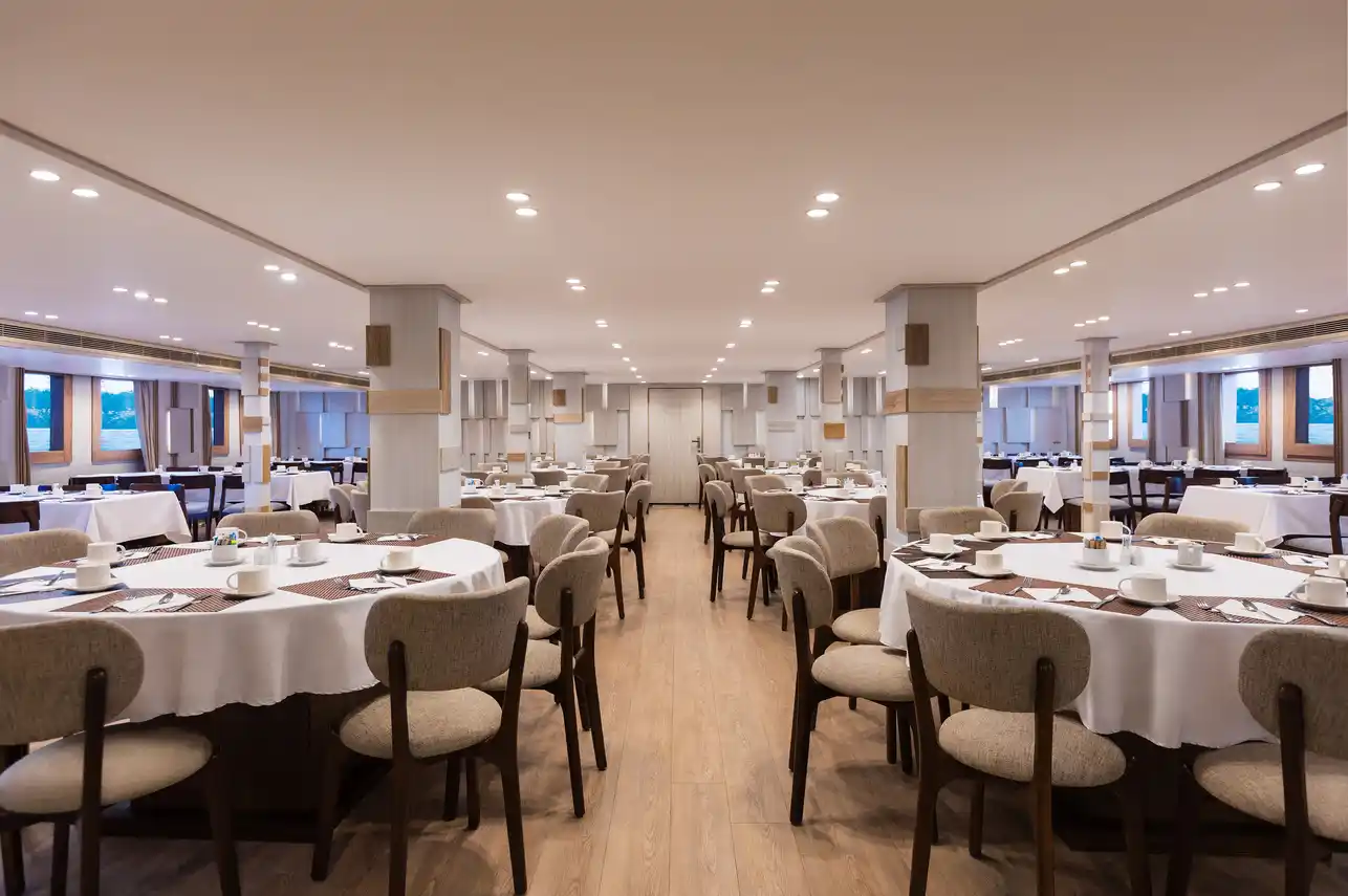 Restaurant aboard the MS Alma Nile Cruise Nile cruise